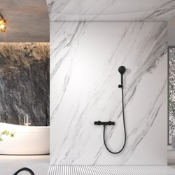 Griferia para ducha Termostática serie ECO-KENT acabado negro mate - Imagen 1