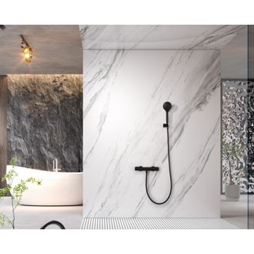 Griferia para ducha Termostática serie ECO-KENT acabado negro mate - Imagen 1