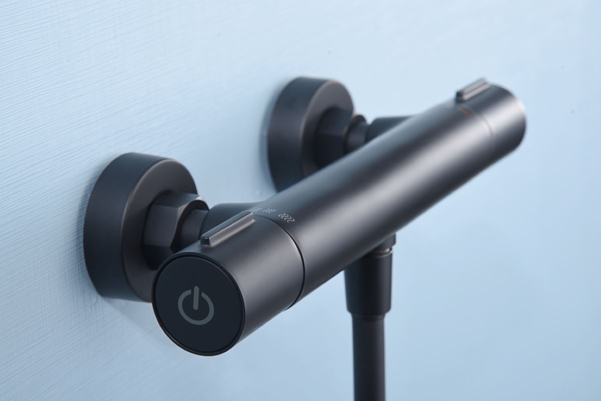 Griferia para ducha Termostática serie ECO-KENT acabado negro mate - Imagen 2