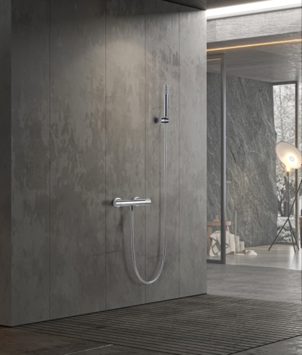 Griferia para ducha Termostática serie GENOVA acabado cromo - Imagen 1