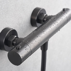 Griferia para ducha Termostática serie MONZA acabado black gun metal - Imagen 2