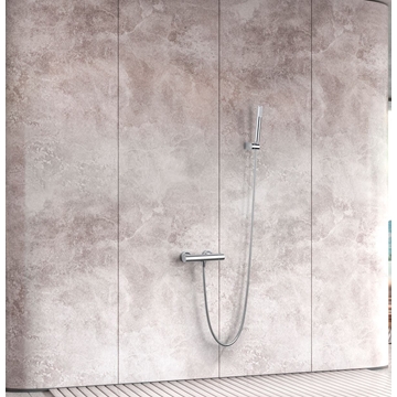 Griferia para ducha Termostática serie MONZA acabado cromo - Imagen 1