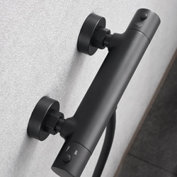 Griferia para ducha Termostática serie MONZA acabado negro mate - Imagen 2