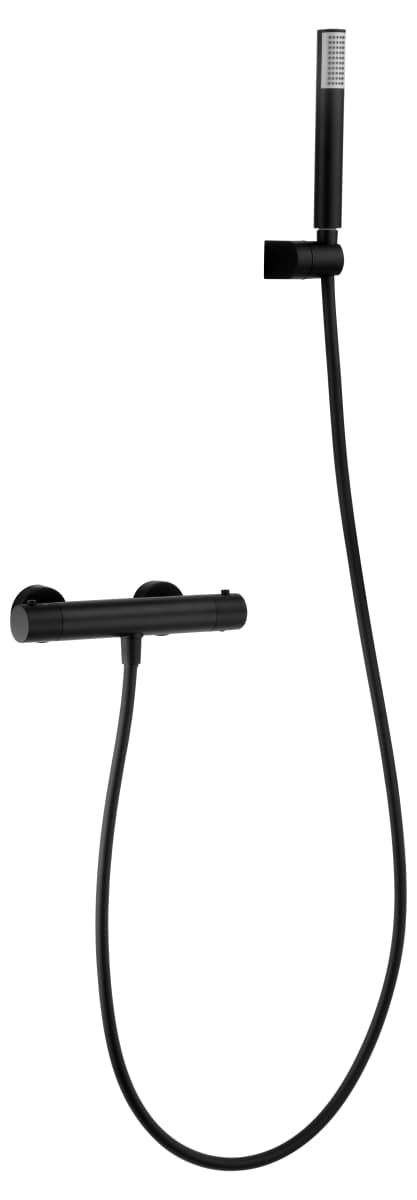 Griferia para ducha Termostática serie MONZA acabado negro mate - Imagen 3