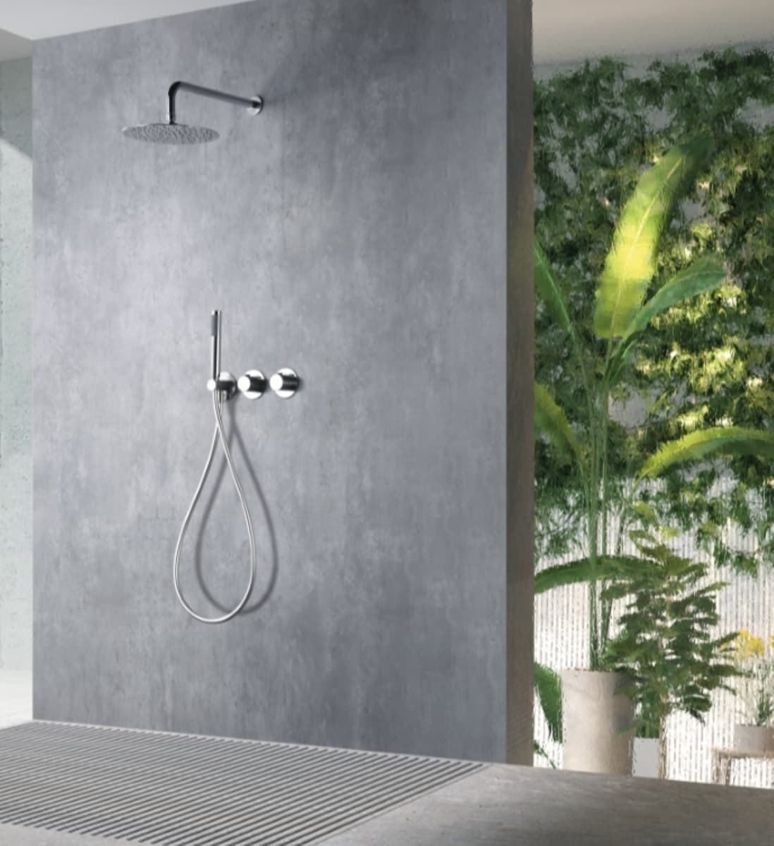 Griferia termostatica empotrada serie ASSEN acabado cromo - Imagen 1