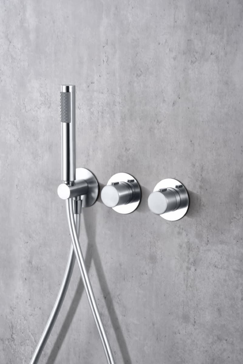 Griferia termostatica empotrada serie ASSEN acabado cromo - Imagen 2