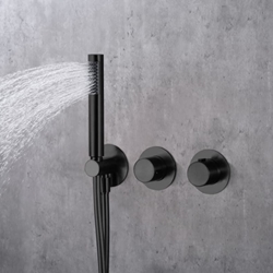 Griferia termostatica empotrada serie ASSEN acabado negro mate - Imagen 2