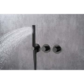 Griferia termostatica empotrada serie ASSEN acabado negro mate - Imagen 2