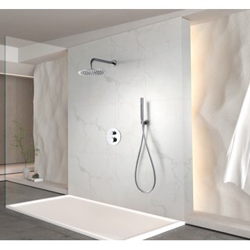 Griferia termostatica empotrada serie GENOVA acabado cromo - Imagen 1