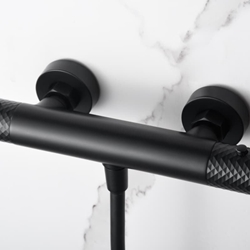 Griferia termostatica empotrada serie GENOVA acabado negro mate - Imagen 2