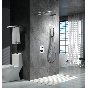 Griferia termostatica empotrada serie HIDRA acabado cromo - Imagen 1