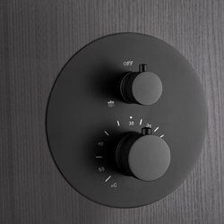 Griferia termostatica empotrada serie LINE acabado negro mate - Imagen 2