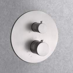 Griferia termostatica empotrada serie LINE acabado niquel cepillado - Imagen 2