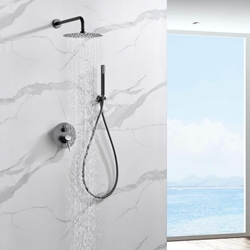 Griferia termostatica empotrada serie MONZA acabado black gun metal - Imagen 1