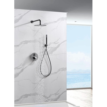 Griferia termostatica empotrada serie MONZA acabado black gun metal - Imagen 1