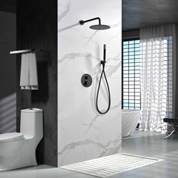 Griferia termostatica empotrada serie MONZA acabado negro mate - Imagen 1