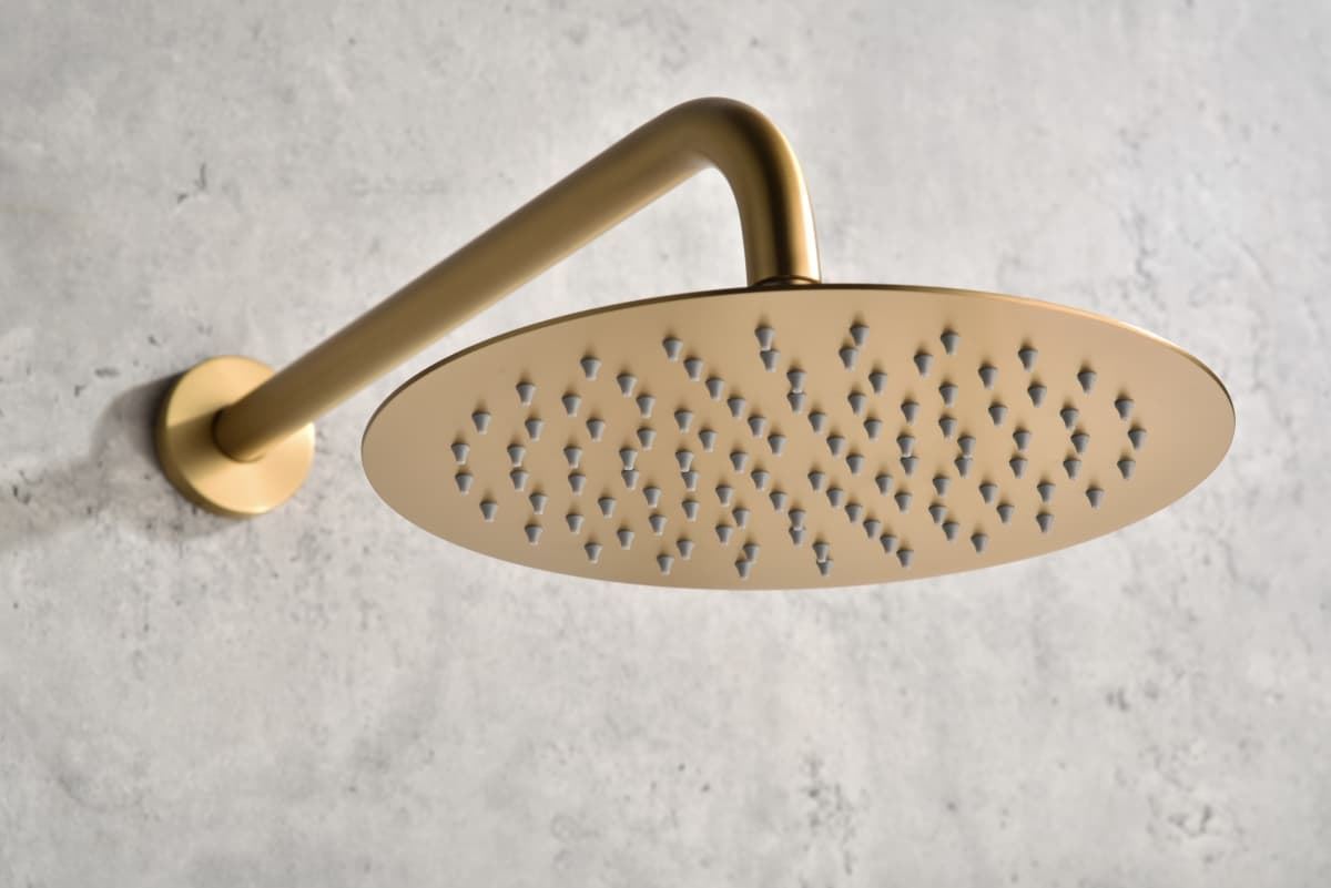 Griferia termostatica empotrada serie MONZA acabado oro cepillado - Imagen 2