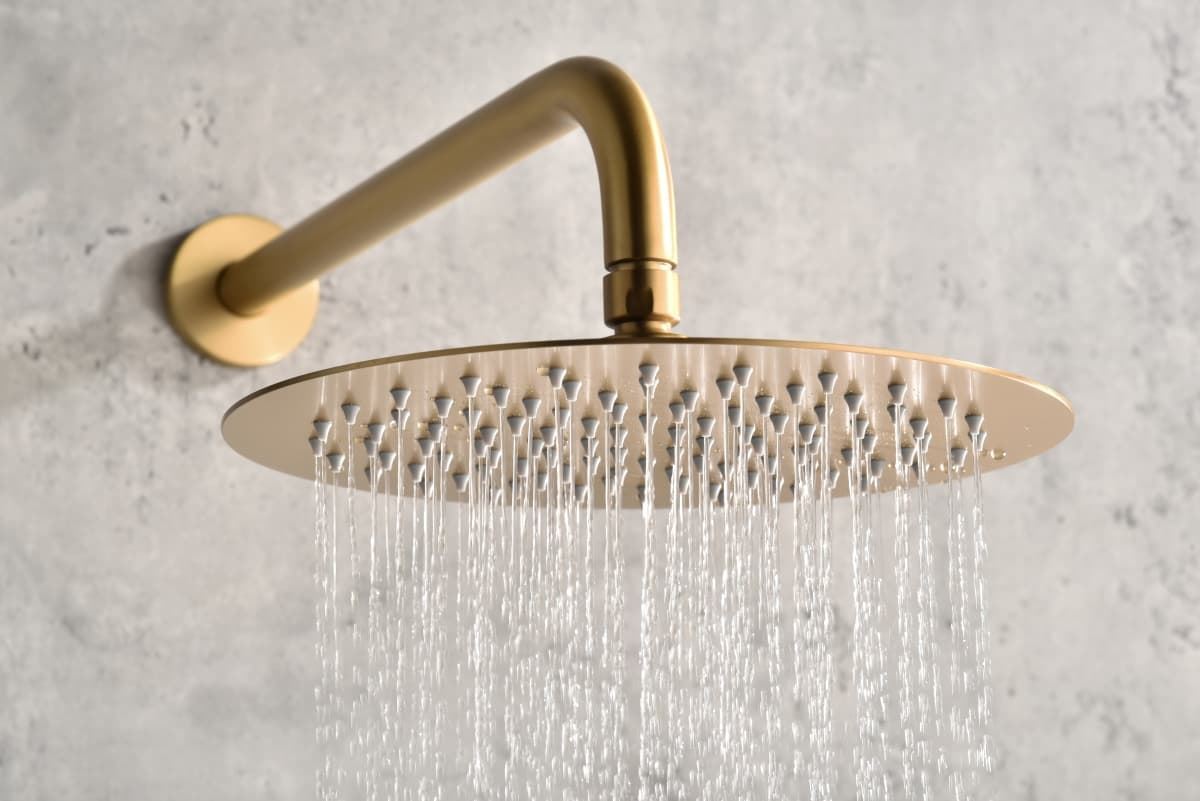 Griferia termostatica empotrada serie MONZA acabado oro cepillado - Imagen 3