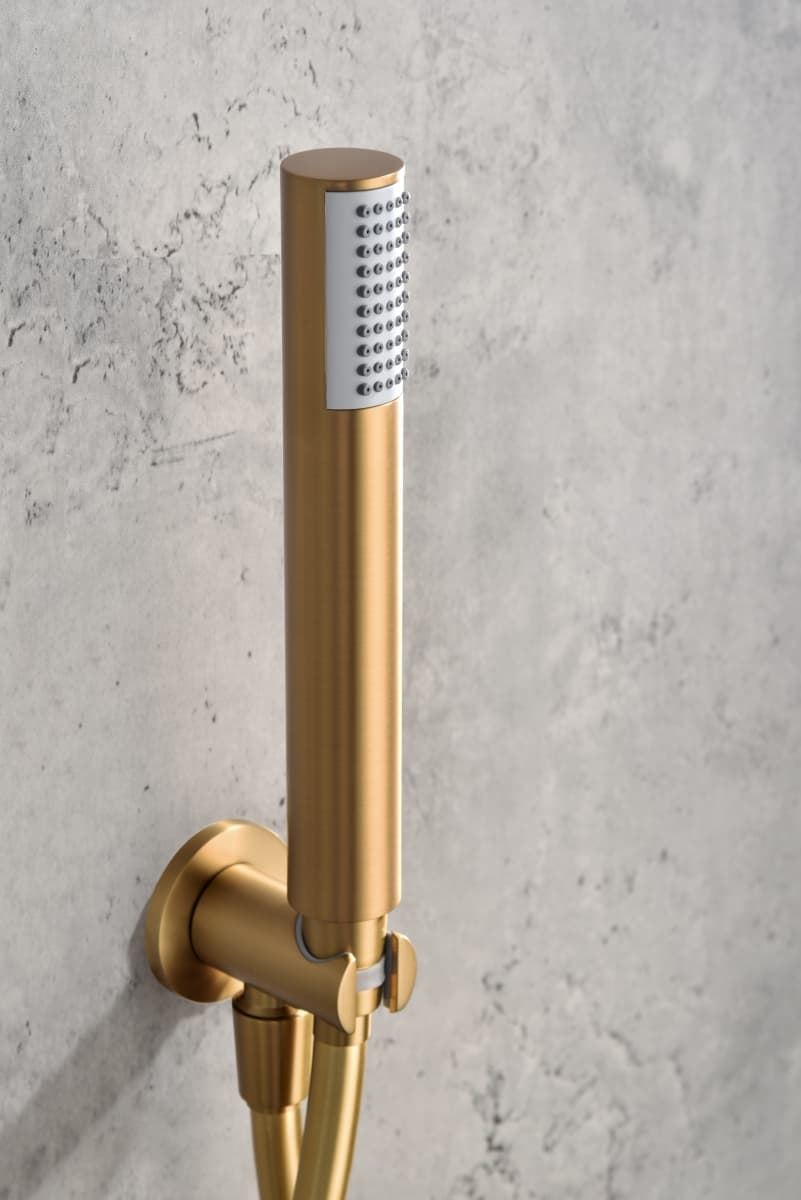 Griferia termostatica empotrada serie MONZA acabado oro cepillado - Imagen 4