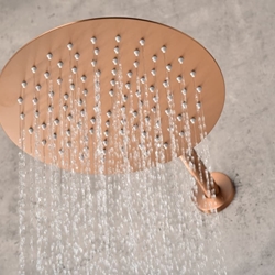 Griferia termostatica empotrada serie MONZA acabado oro rosa cepillado - Imagen 2