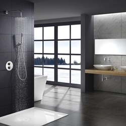 Griferia termostatica empotrada serie MOSCU acabado acero S.316 - Imagen 1