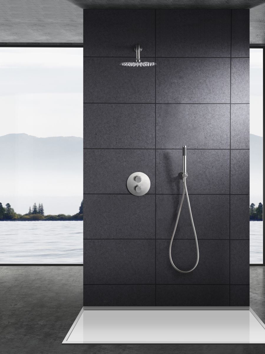 Griferia termostatica empotrada serie MOSCU acabado acero S.316 - Imagen 2