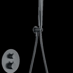 Griferia termostatica empotrada serie NAPOLES acabado black gun metal - Imagen 2