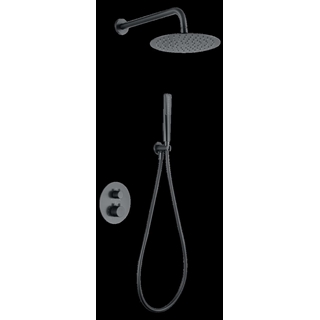 Griferia termostatica empotrada serie NAPOLES acabado black gun metal - Imagen 2