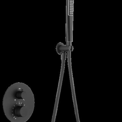 Griferia termostatica empotrada serie NAPOLES acabado negro mate - Imagen 2