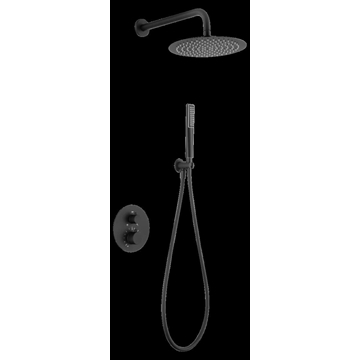 Griferia termostatica empotrada serie NAPOLES acabado negro mate - Imagen 2