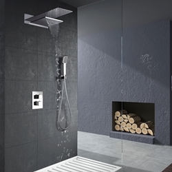 Griferia termostatica empotrada serie RODAS acabado cromo - Imagen 1