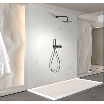 Griferia termostatica empotrada serie TÍBET acabado black gun metal - Imagen 1