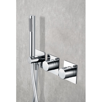 Griferia termostatica empotrada serie TÍBET acabado cromo - Imagen 2