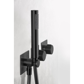 Griferia termostatica empotrada serie TÍBET acabado negro mate - Imagen 2