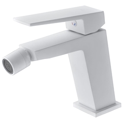 Grifo de bidé monomando serie ART acabado blanco mate - Imagen 1