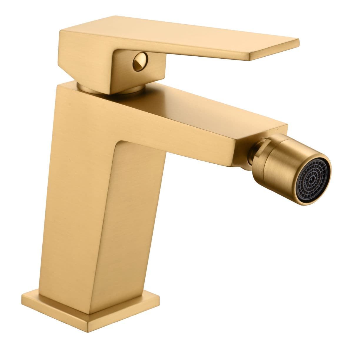 Grifo de bidé monomando serie ART acabado oro cepillado - Imagen 1