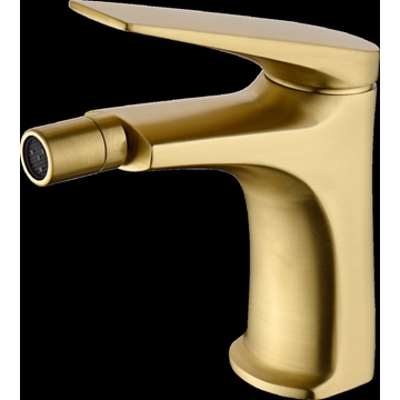 Grifo de bidé monomando serie DELOS acabado oro cepillado - Imagen 1
