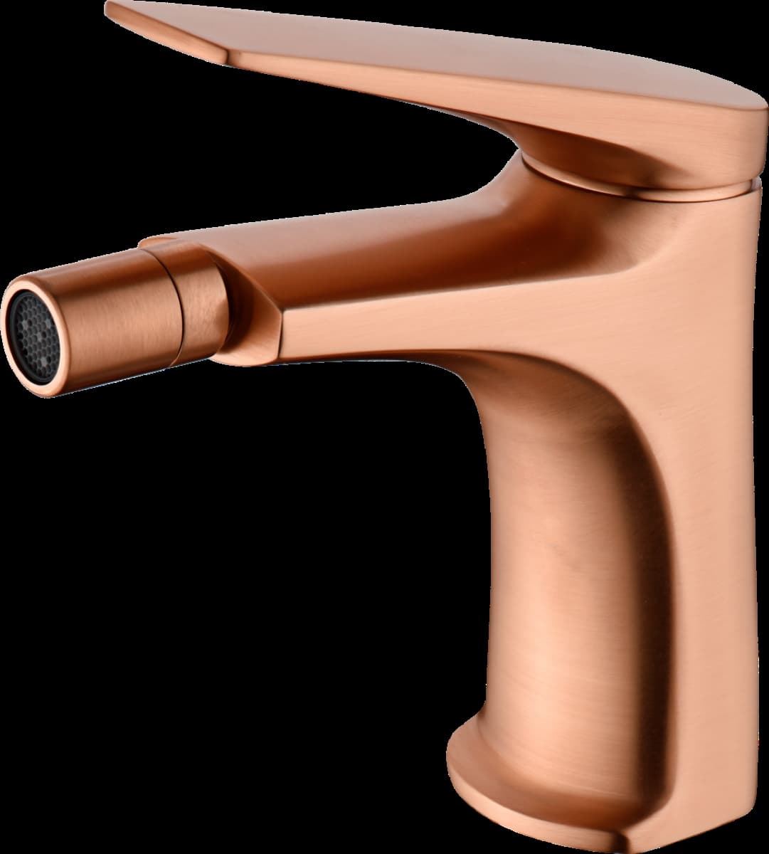 Grifo de bidé monomando serie DELOS acabado oro rosa cepillado - Imagen 1