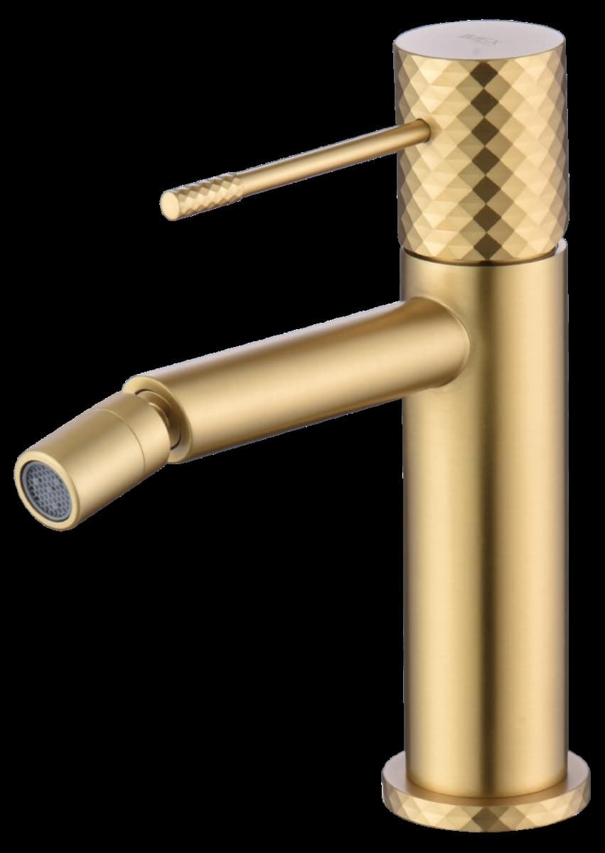 Grifo de bidé monomando serie GENOVA acabado oro cepillado - Imagen 1