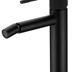 Grifo de bidé monomando serie LINE acabado negro mate - Imagen 1