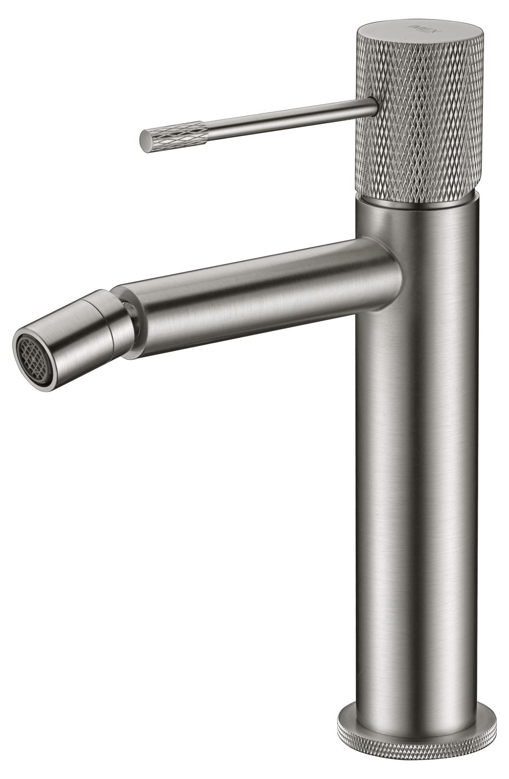 Grifo de bidé monomando serie LINE acabado niquel cepillado - Imagen 1