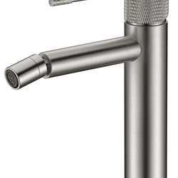 Grifo de bidé monomando serie LINE acabado niquel cepillado - Imagen 1