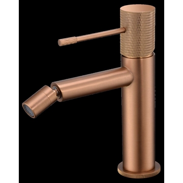 Grifo de bidé monomando serie LINE acabado oro rosa cepillado - Imagen 1