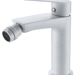 Grifo de bidé monomando serie LUXOR acabado blanco mate - Imagen 1