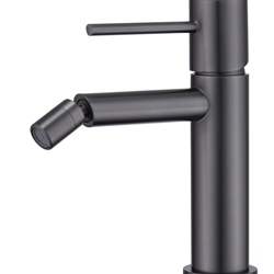 Grifo de bidé monomando serie MONZA acabado negro gun metal - Imagen 1