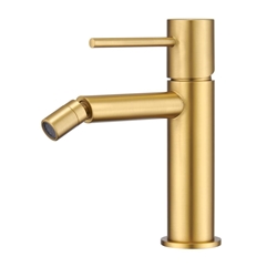 Grifo de bidé monomando serie MONZA acabado oro cepillado - Imagen 1