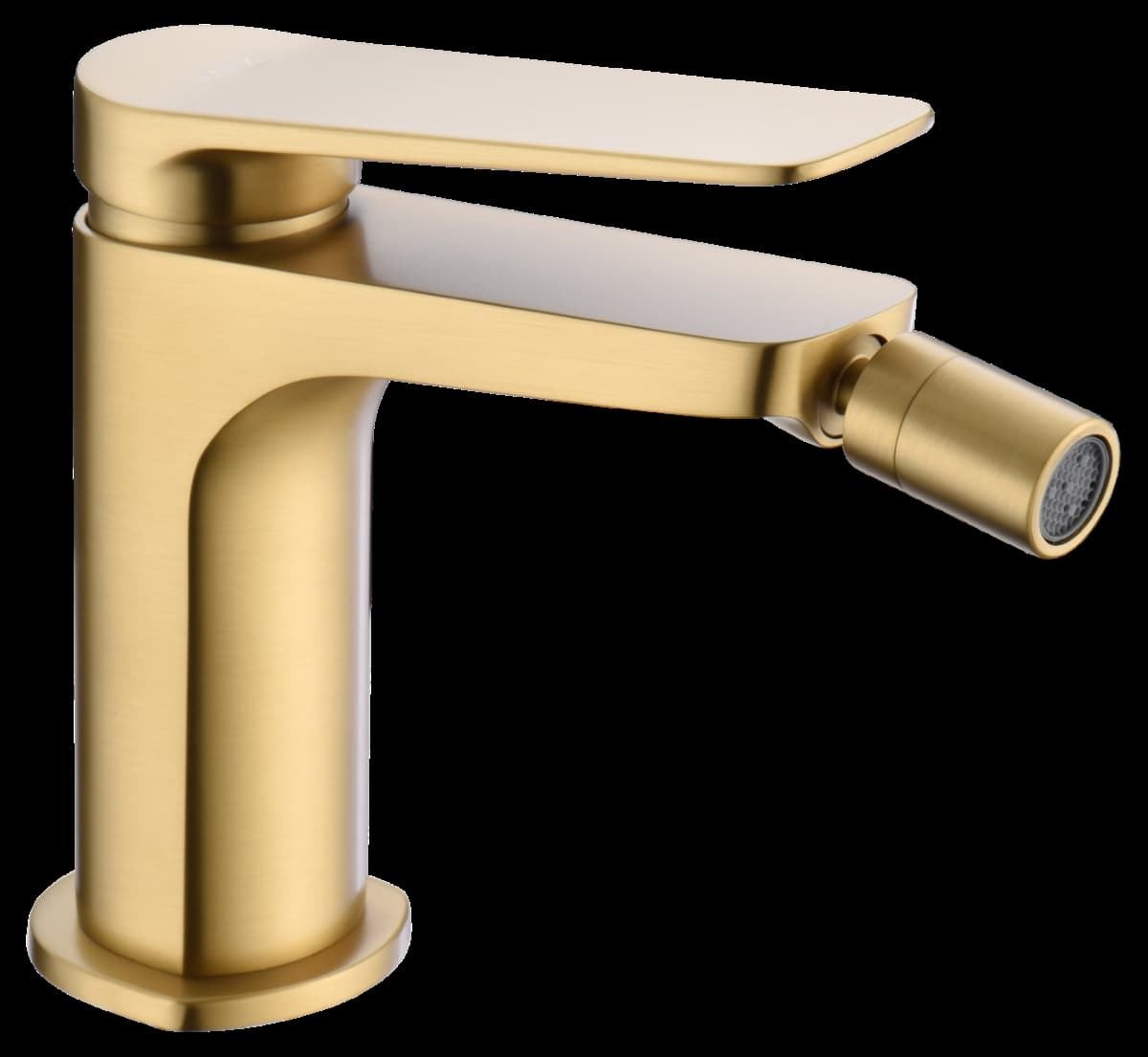 Grifo de bidé monomando serie NAPOLES acabado oro cepillado - Imagen 1