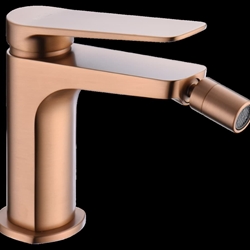 Grifo de bidé monomando serie NAPOLES acabado oro rosa cepillado - Imagen 1