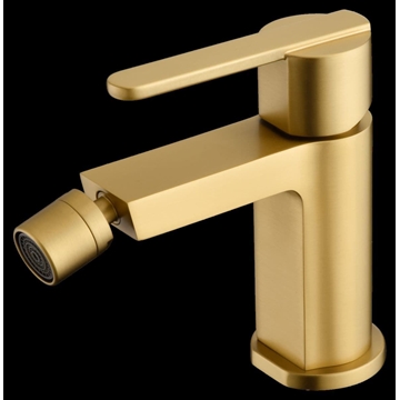 Grifo de bidé monomando serie ROMA acabado oro cepillado - Imagen 1