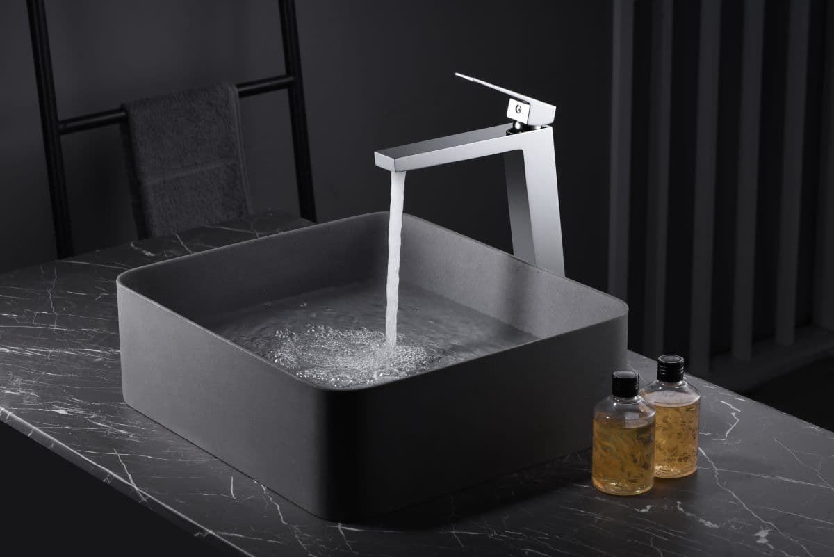 Grifo de lavabo alto monomando serie ART acabado cromo - Imagen 1